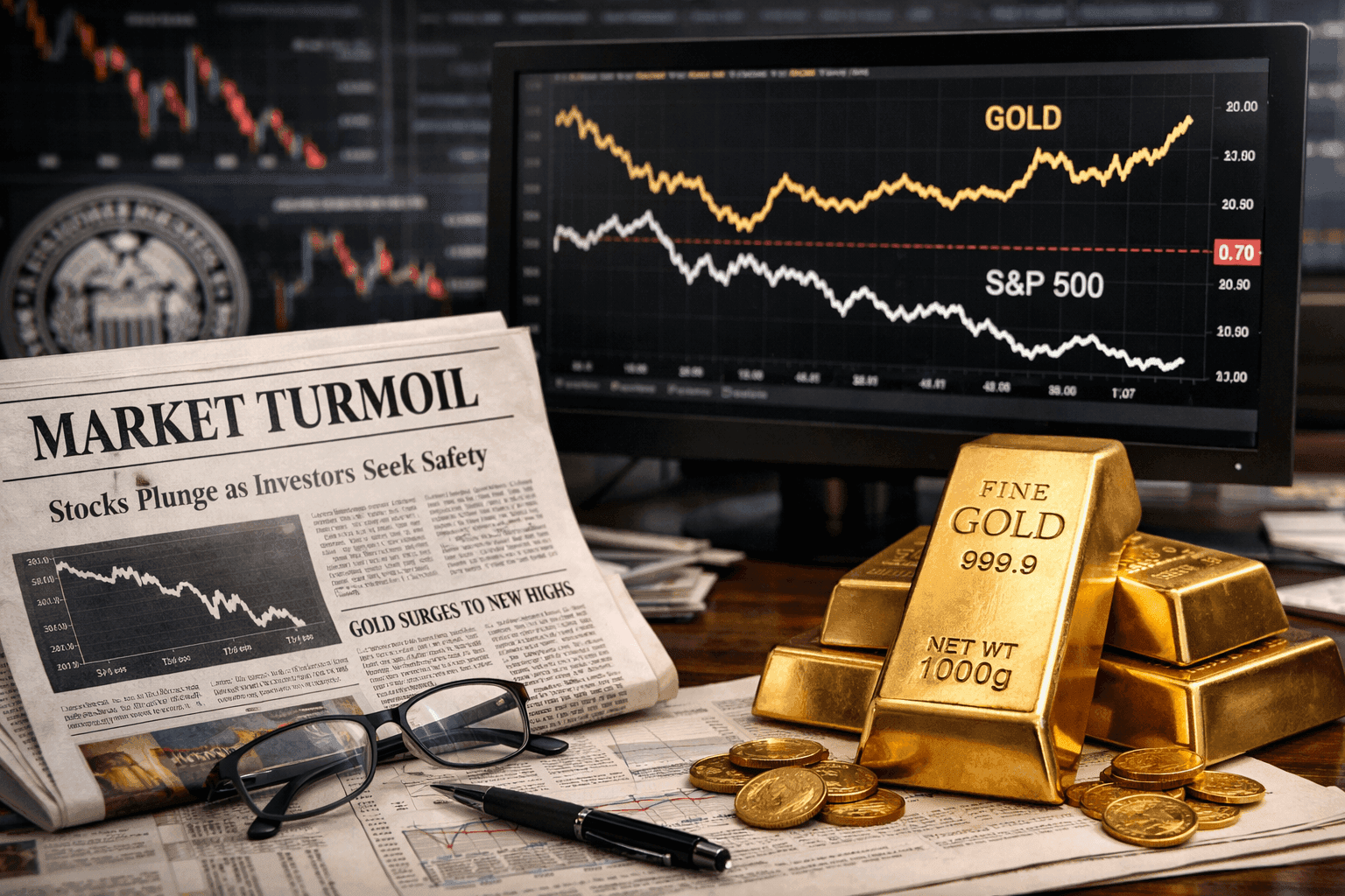 Ahora es mejor invertir en oro o bolsas